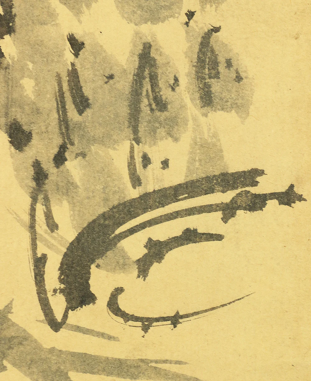 野口小蘋 Noguchi Shohin (1847-1917) Japanese antique art kakejiku kakemono wall hanging scroll / Bamboo shoot with Box A170 - Image 9