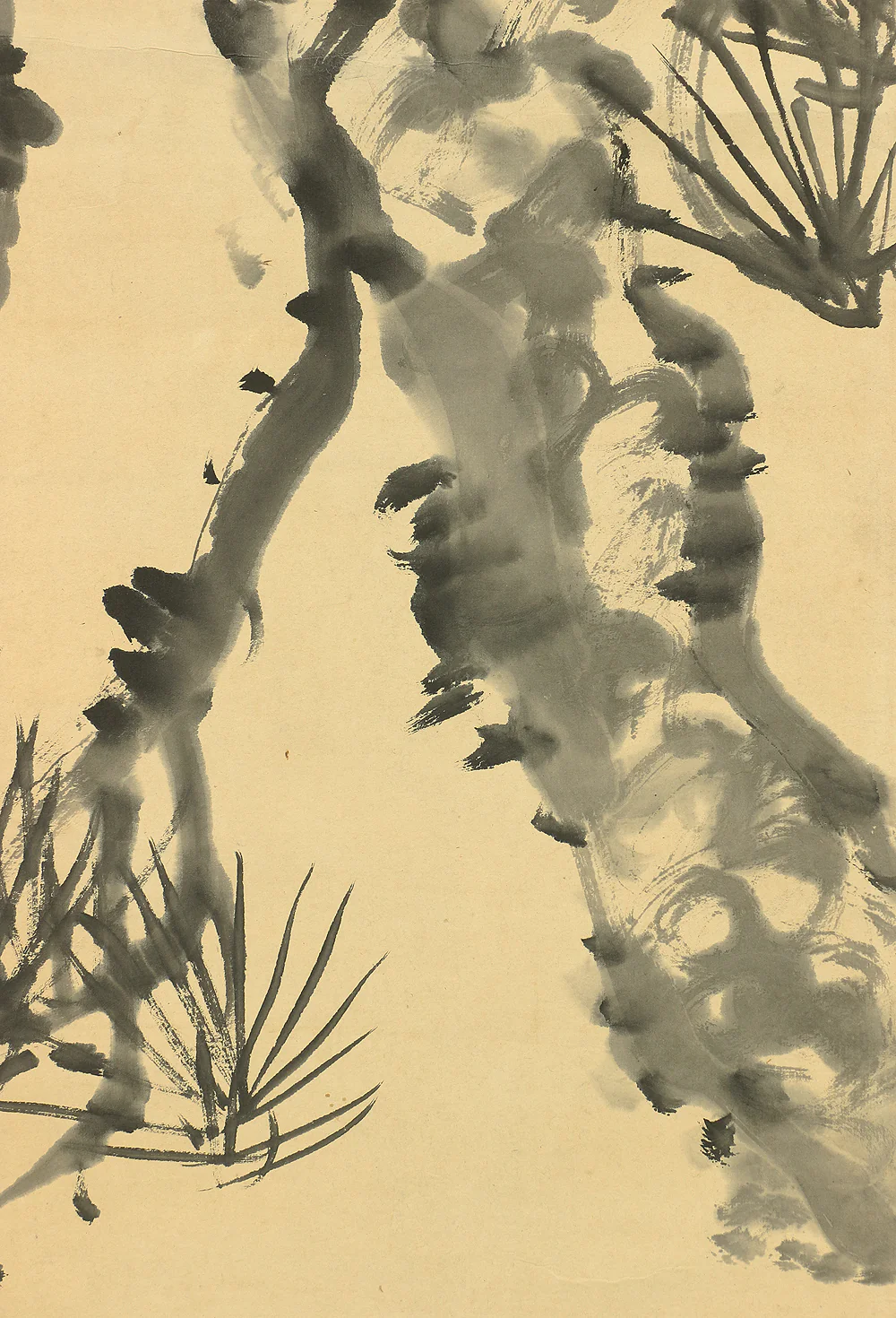 貫名海屋 Nukina Kaioku (1778-1863) Japanese antique art kakejiku kakemono wall hanging scroll / Old Pine Tree A946 - Image 8