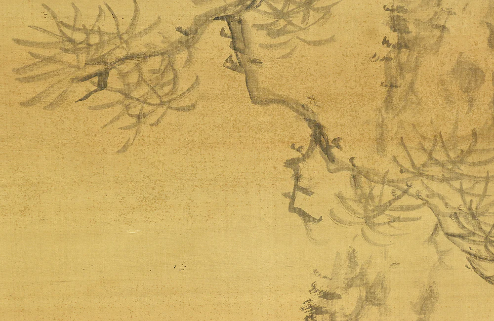貫名海屋 Nukina Kaioku (1778-1863) Japanese art kakejiku kakemono wall hanging scroll / Sumi-e Ink Painting Pine Tree with Box RC242 - Image 7