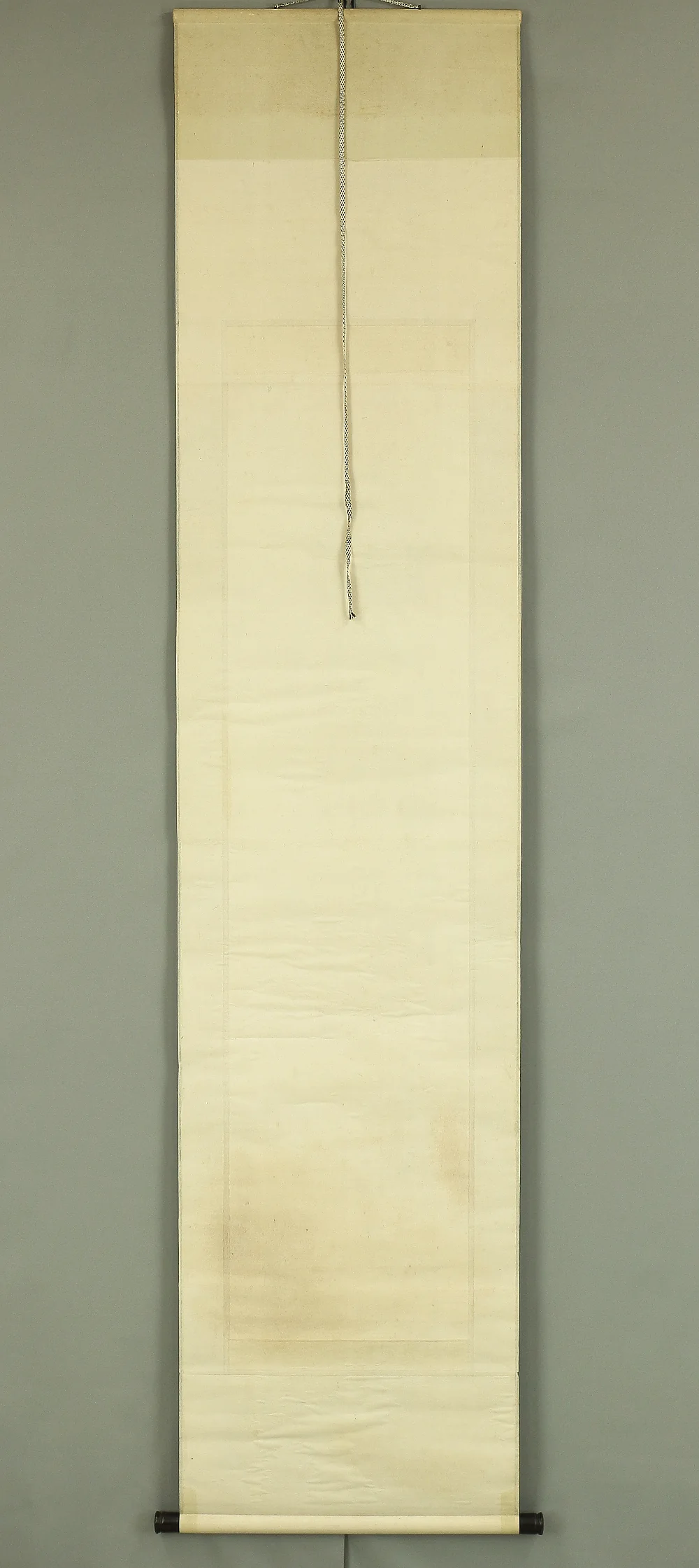 岡田半江 Okada Hanko (1782-1846) Japanese antique art kakejiku kakemono wall hanging scroll / 米法Beiho (Mifa shanshui) Suiboku Ink Landscape Sansui with Box A598 - Image 12