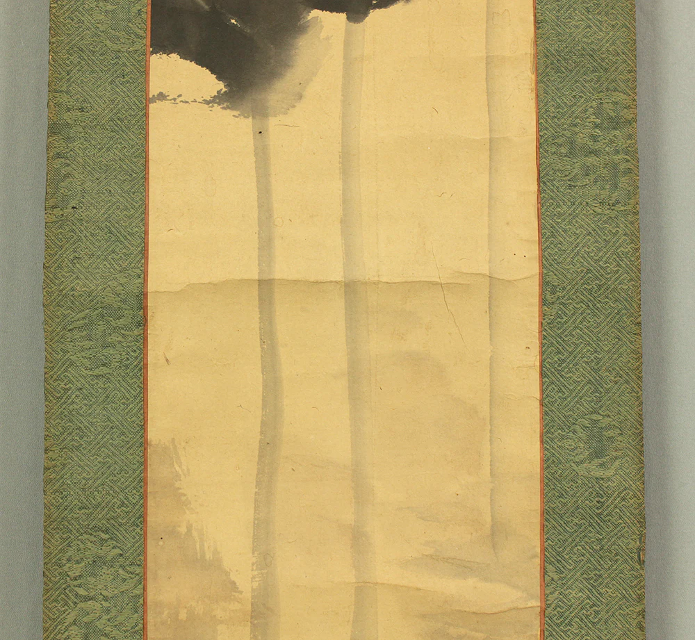 奥原晴湖 Okuhara Seiko (1837-1913) Japanese art Paired kakejiku kakemono wall hanging scrolls / Twin Cranes, Willows and Arbor Landscape RC984 - Image 11