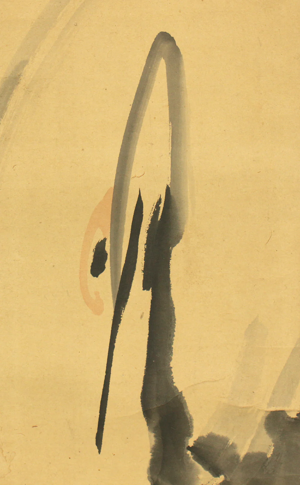 奥原晴湖 Okuhara Seiko (1837-1913) Japanese art Paired kakejiku kakemono wall hanging scrolls / Twin Cranes, Willows and Arbor Landscape RC984 - Image 8