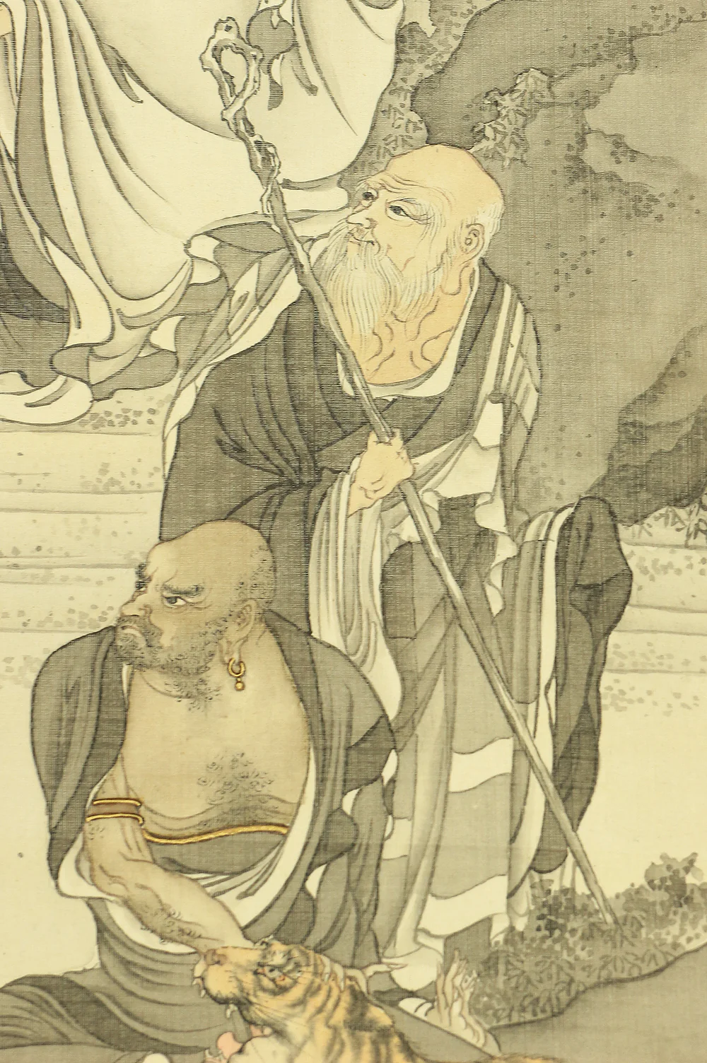 奥村恭法 Okumura Kyoho (b1865) Japanese art kakejiku kakemono wall hanging scroll / 十六羅漢 Juroku Rakan with Original Box (Tomobako) RB859 - Image 17