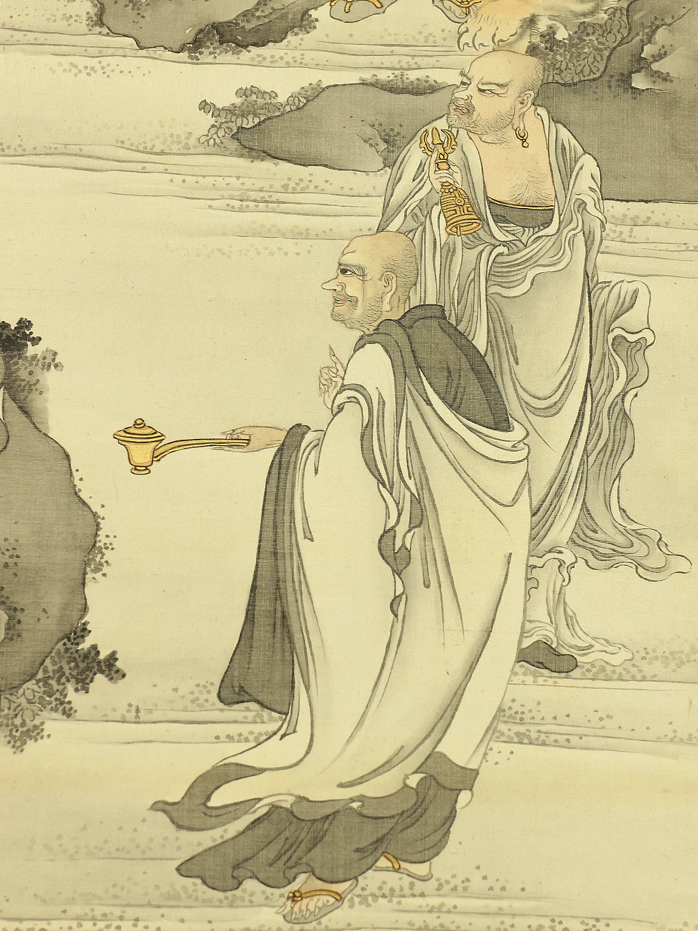 奥村恭法 Okumura Kyoho (b1865) Japanese art kakejiku kakemono wall hanging scroll / 十六羅漢 Juroku Rakan with Original Box (Tomobako) RB859 - Image 19