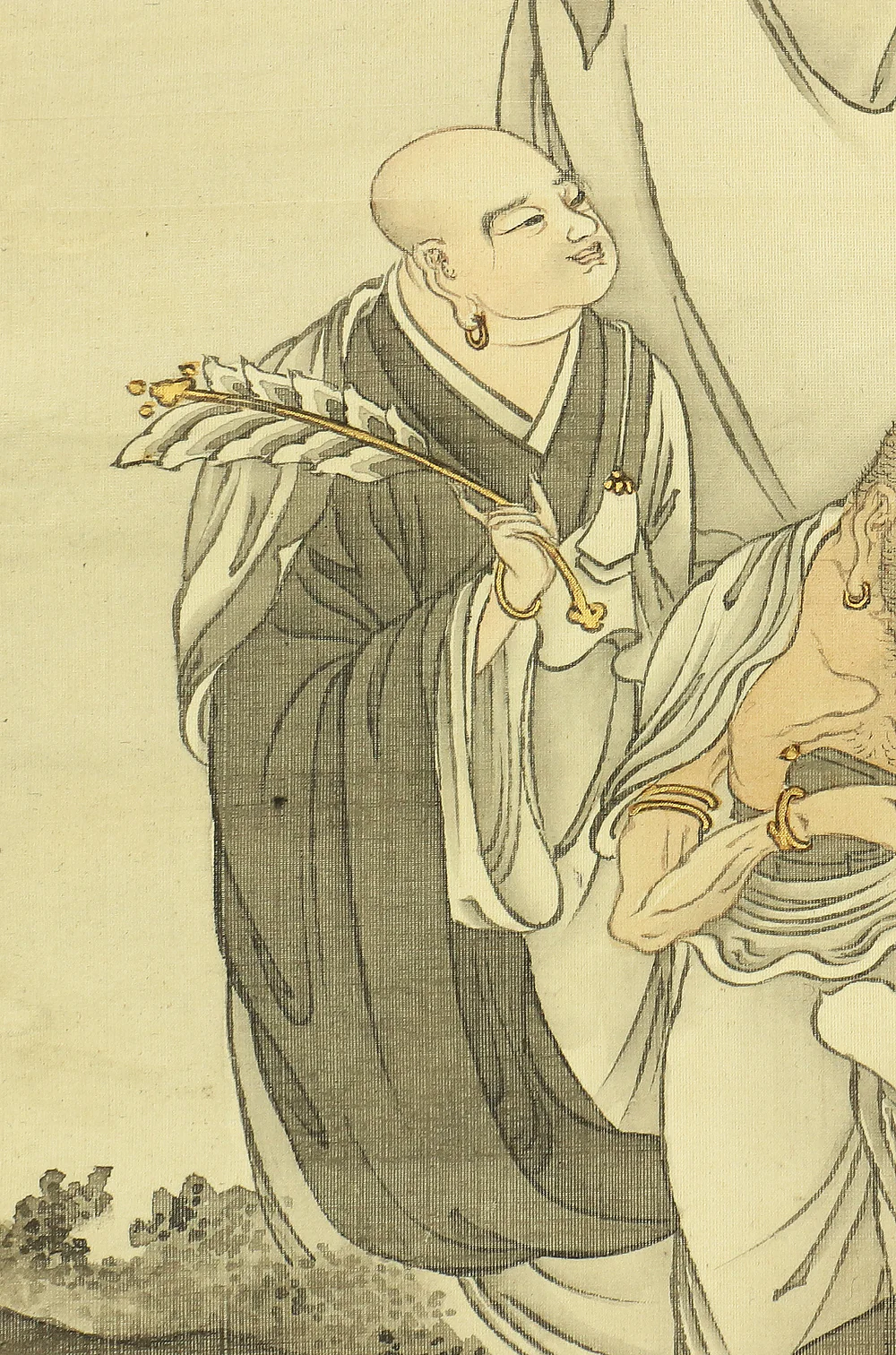 奥村恭法 Okumura Kyoho (b1865) Japanese art kakejiku kakemono wall hanging scroll / 十六羅漢 Juroku Rakan with Original Box (Tomobako) RB859 - Image 22