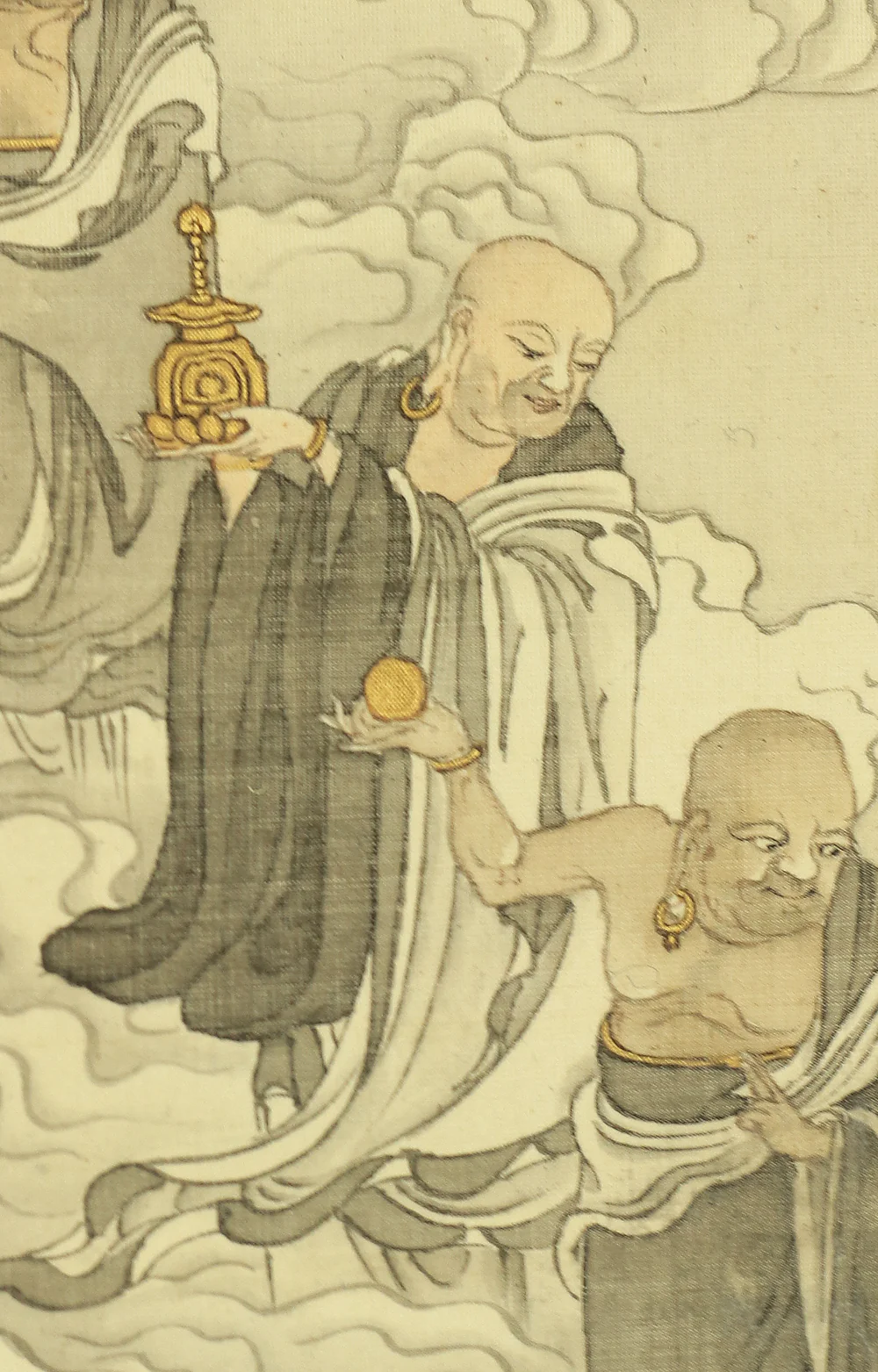 奥村恭法 Okumura Kyoho (b1865) Japanese art kakejiku kakemono wall hanging scroll / 十六羅漢 Juroku Rakan with Original Box (Tomobako) RB859 - Image 7