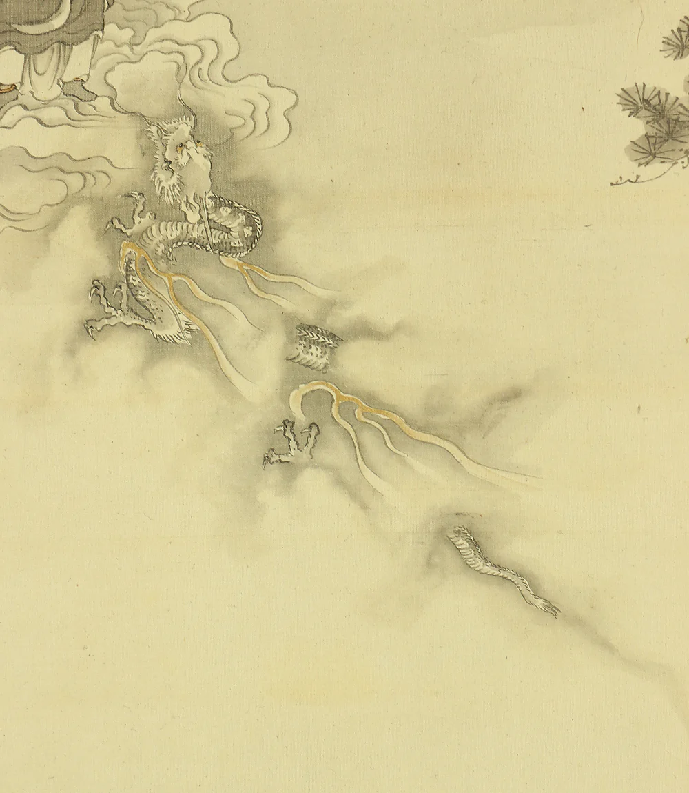奥村恭法 Okumura Kyoho (b1865) Japanese art kakejiku kakemono wall hanging scroll / 十六羅漢 Juroku Rakan with Original Box (Tomobako) RB859 - Image 9