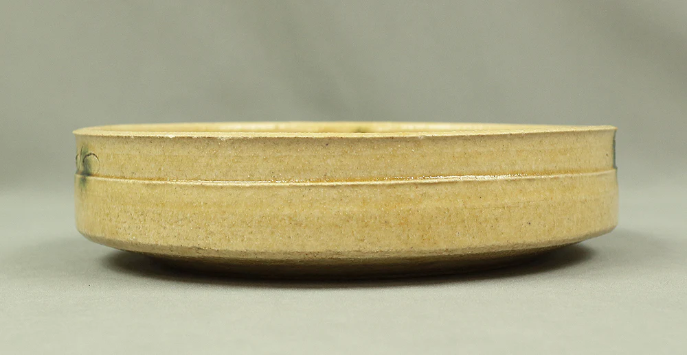 大倉真汝 Okura Shinjo 黄瀬戸 Kiseto (Yellow Seto) Bowl "Turnip design" Japanese tea ceremony utensil with Original Box / Tomobako V582 - Image 6