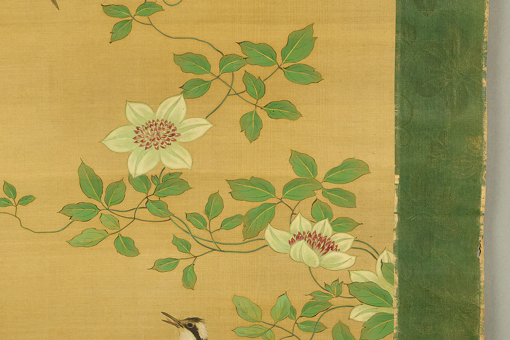酒井抱一 Sakai Hoitsu (1761-1828) Japanese art kakejiku kakemono wall hanging scroll / Cretimus and Two Little Birds RE140 - Image 18