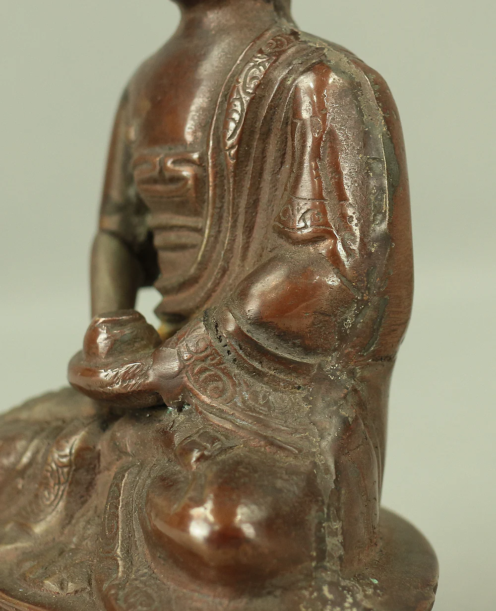 釈迦如来 Shaka Nyorai (Shakyamuni Buddha) Buddhism Bronze Statue Sculpture VA195 - Image 12