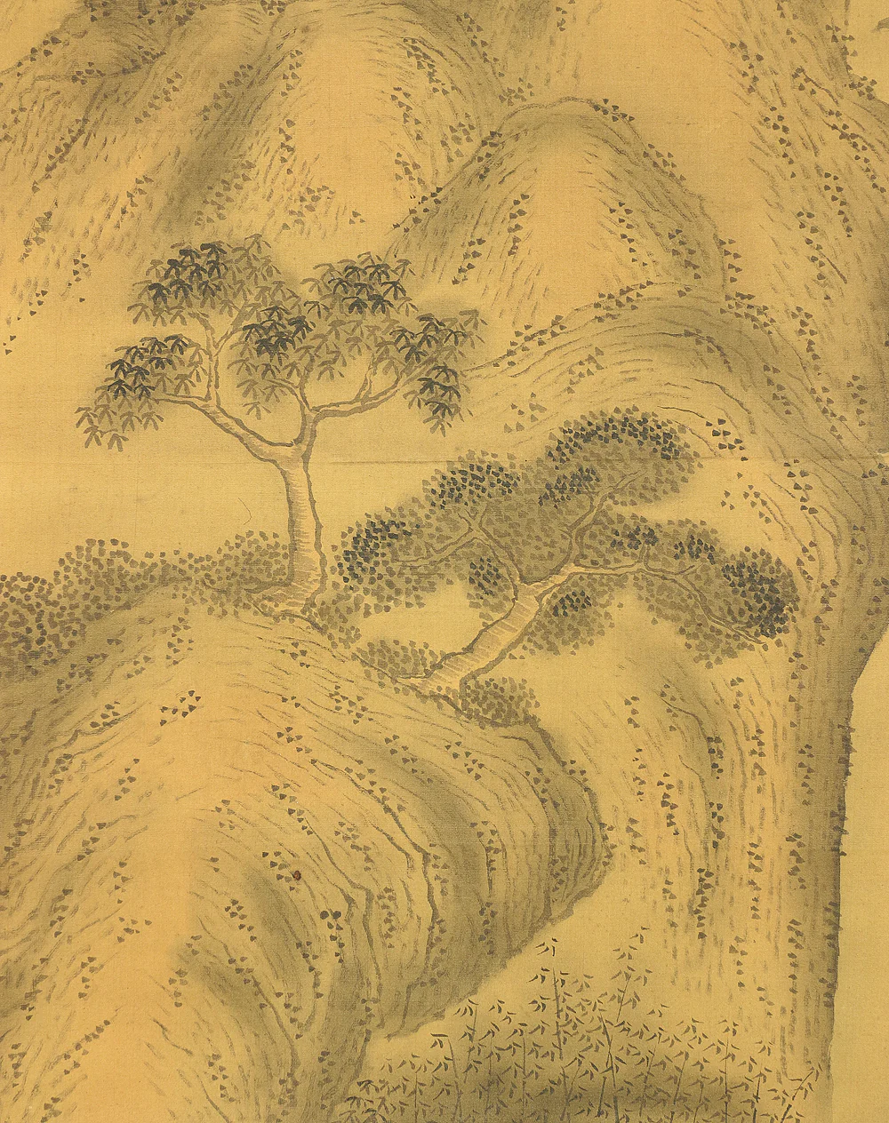 司馬江漢 Shiba Kokan (1747-1818) Japanese antique art kakejiku kakemono wall hanging scroll / Suiboku Ink Landscape Sansui with Box A629 - Image 7