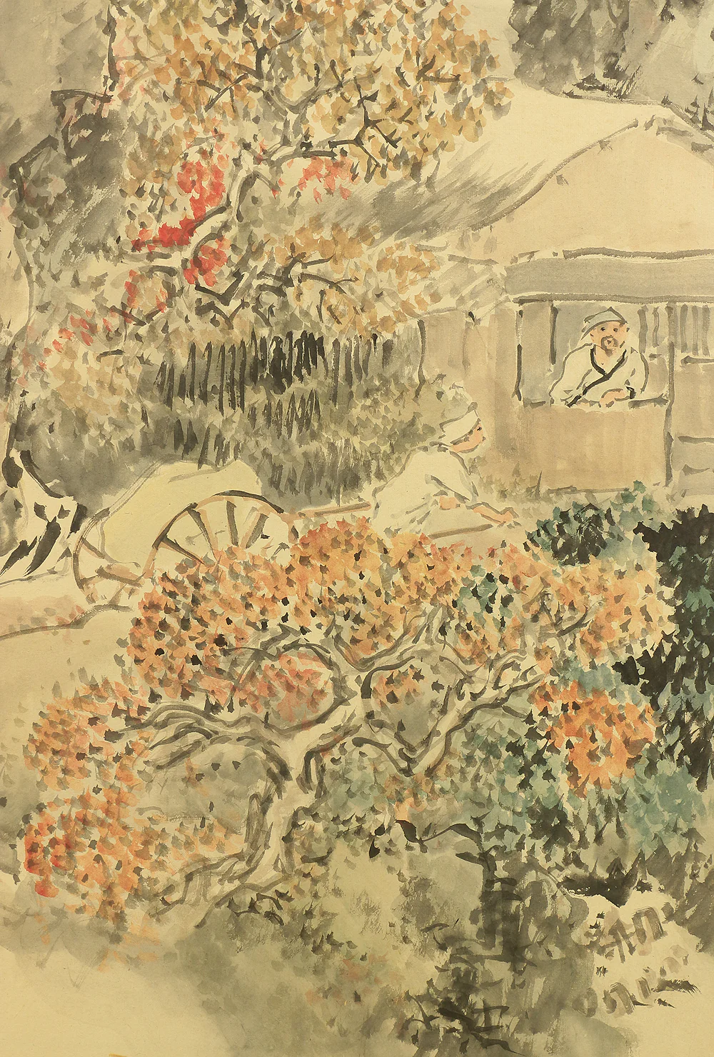 塩川文麟 Shiokawa Bunrin (1808-1877) Gold Framed 'Four Season's (Spring Summer Autumn Winter) Sansui Landscape' Paired Two Panels Byobu Folding Screens Room Dividers VA356 - Image 38