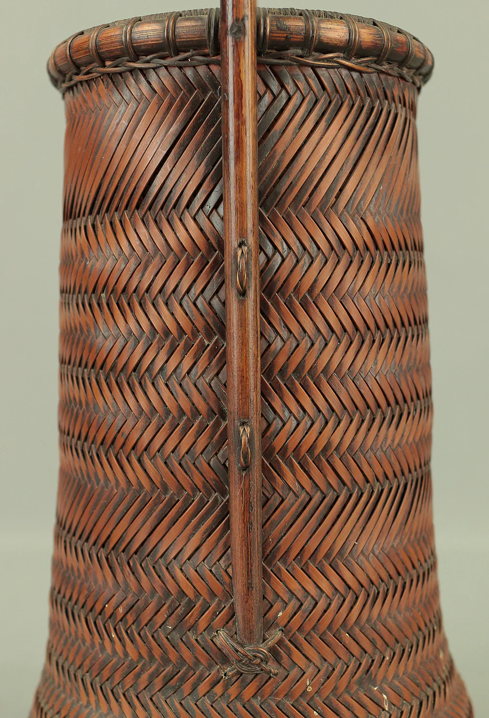 塩月寿籃 Shiotsuki Juran (b1948) Japanese Hanakago Bamboo Woven Flower Vase Basket VA188 - Image 19