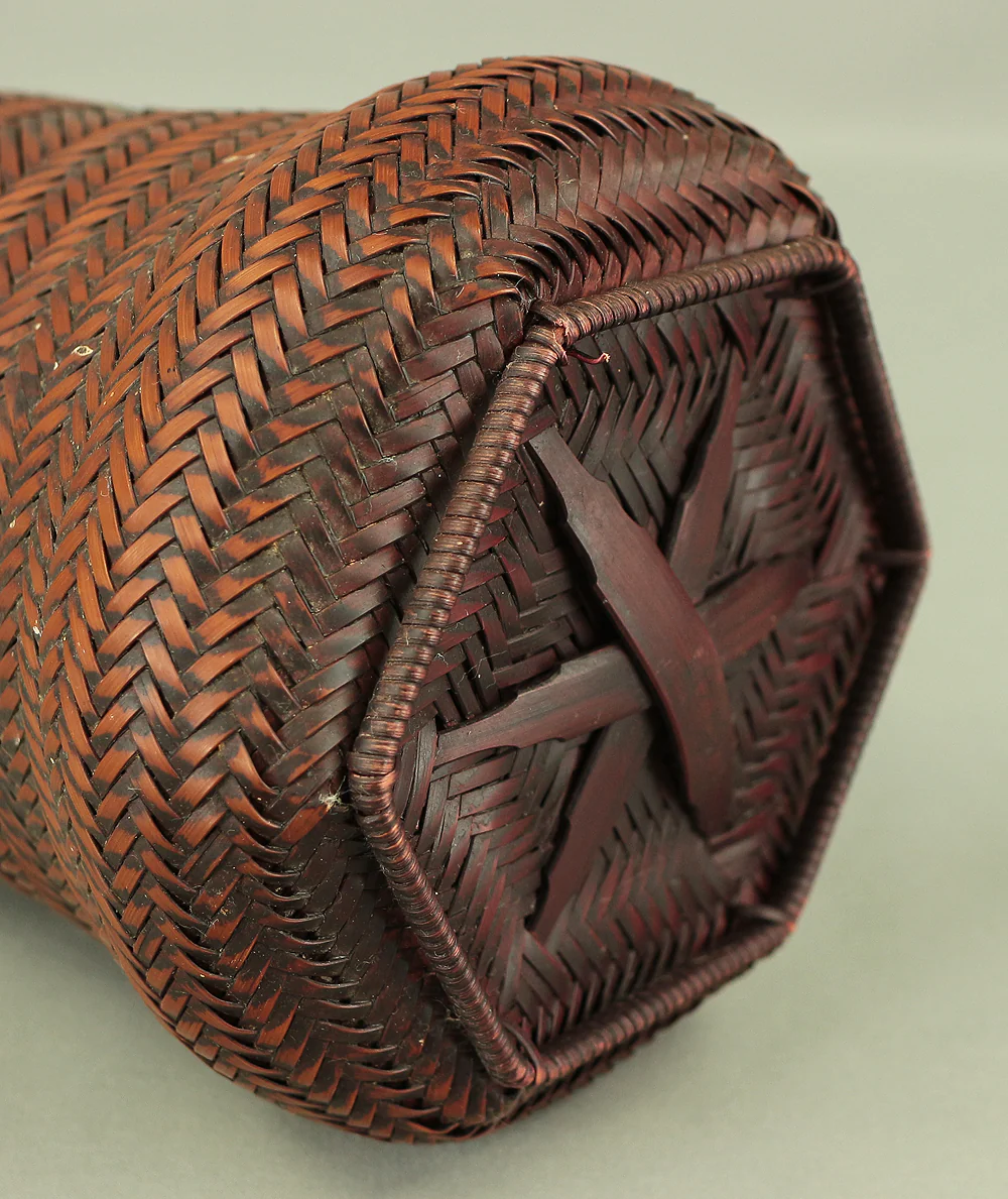塩月寿籃 Shiotsuki Juran (b1948) Japanese Hanakago Bamboo Woven Flower Vase Basket VA188 - Image 29