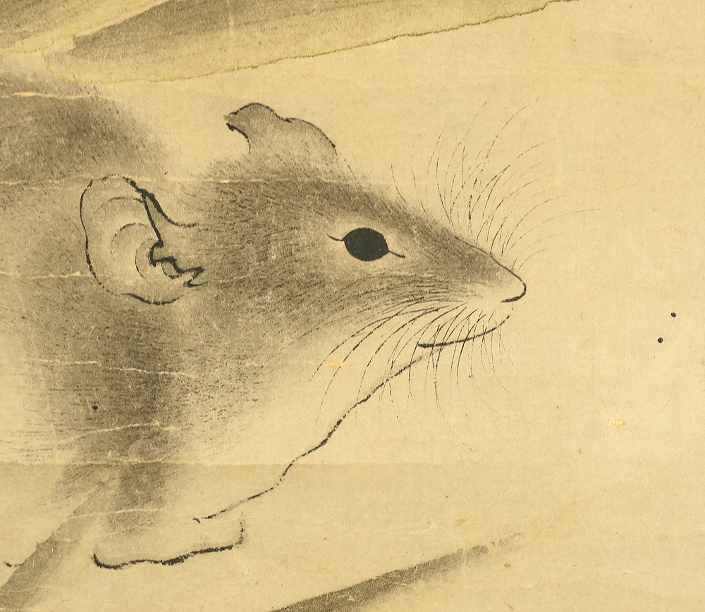 白井直賢 Shirai Naokata Japanese art kakejiku kakemono wall hanging scroll / Mouses and Chimaki with Box RB663 - Image 11