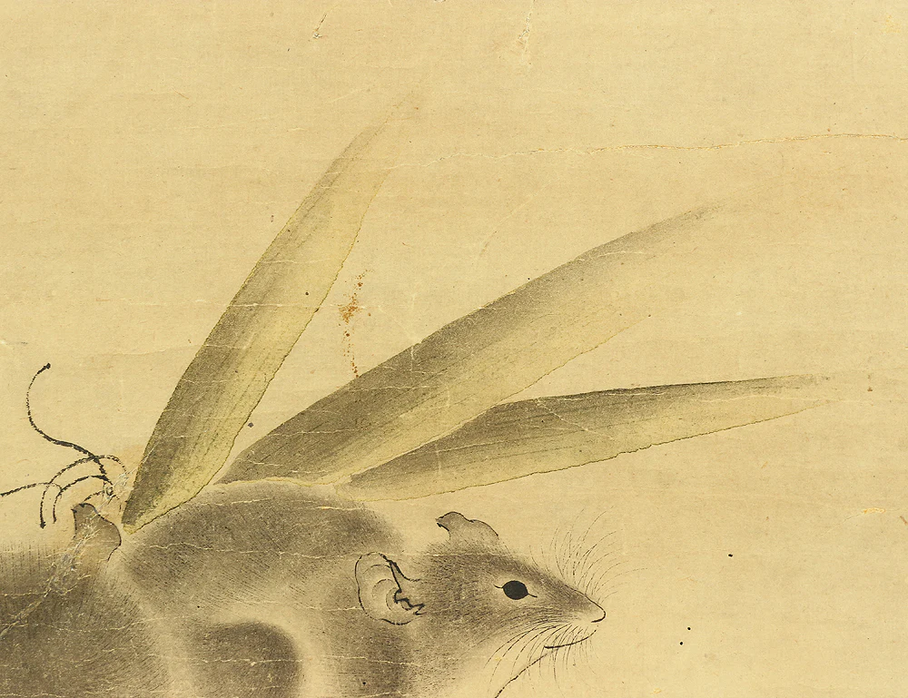 白井直賢 Shirai Naokata Japanese art kakejiku kakemono wall hanging scroll / Mouses and Chimaki with Box RB663 - Image 9