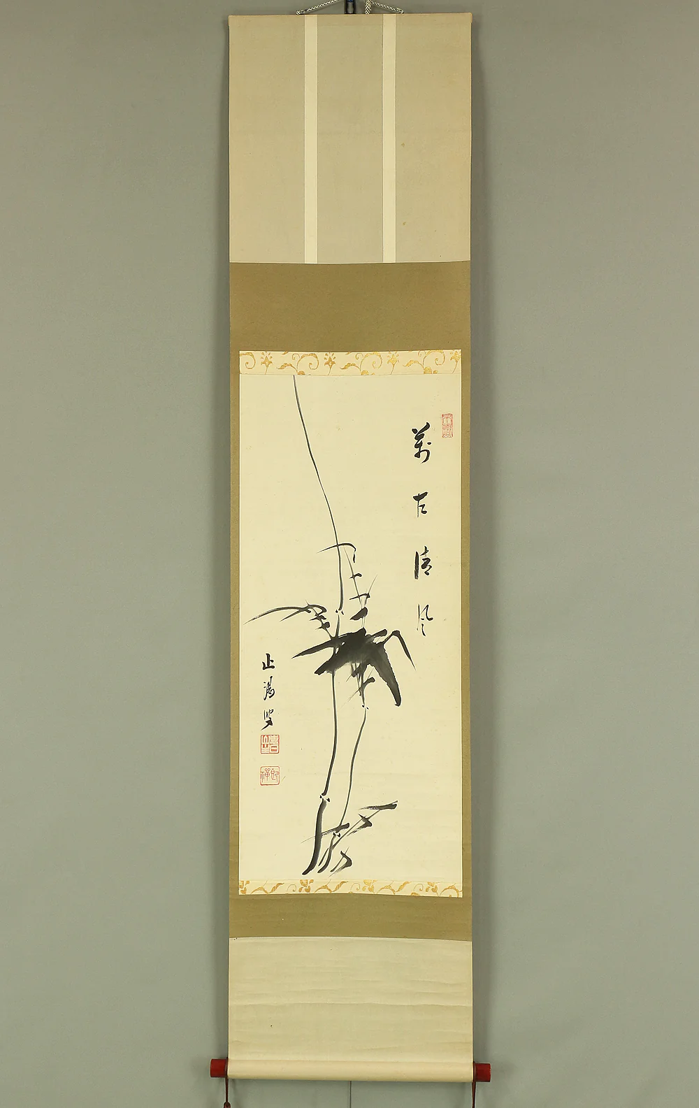 即禅一道 Sokuzen Kazumichi Tofuku-ji Japanese Zen kakejiku kakemono wall hanging scroll / Suiboku Ink Bamboo Blown by Wind 萬古清風 Bankoseifu RB650 - Image 2