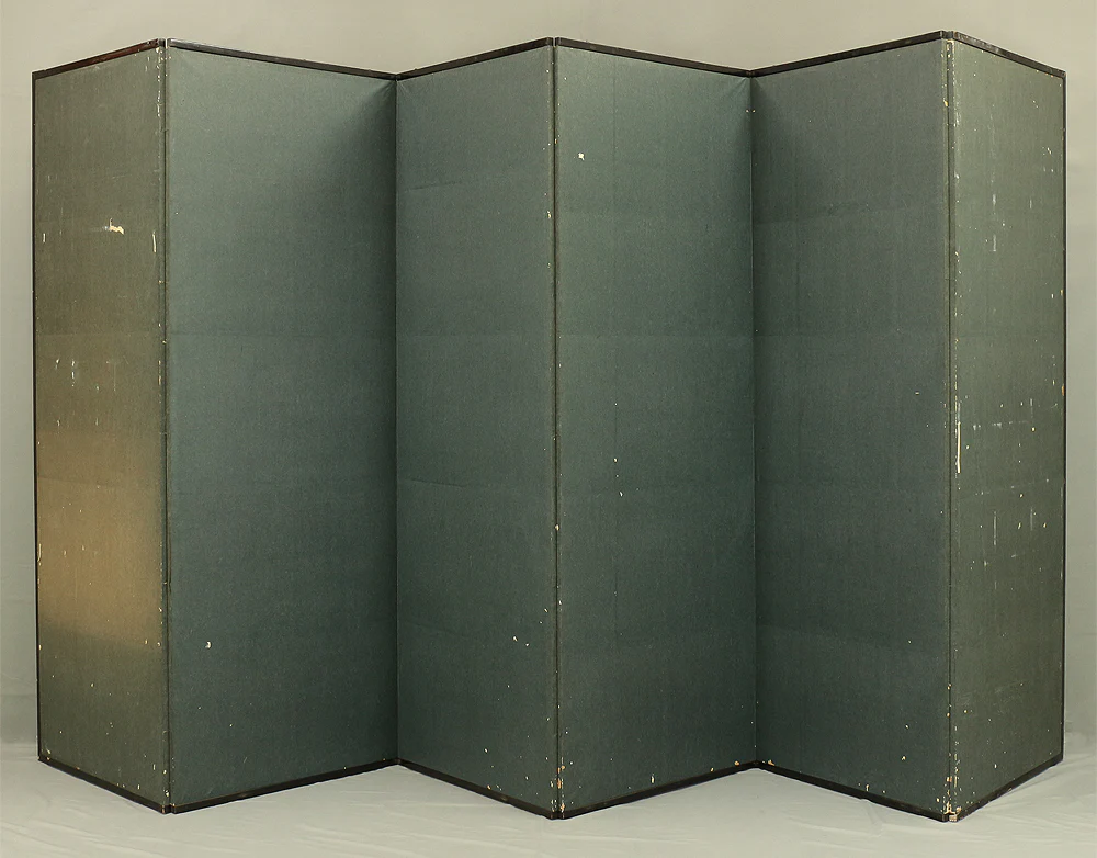 鈴木松年 Suzuki Shonen (1848-1918) Gold Leaf Framed Byobu Folding Screen Room divider 6 panels / 'Seasonal Kyoto Scenery - Gozan no Okuribi, Kiyomizudera temple, Kinkaku-ji' VA249 - Image 46