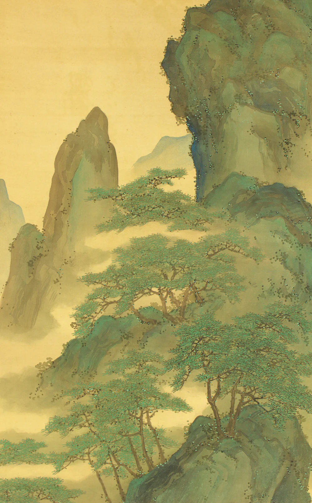 鈴木松年 Suzuki Shonen (1848-1918) Japanese art kakejiku kakemono wall hanging scroll / Landscapes Waterfalls and River with Original Double Box (Tomobako) RD246 - Image 8