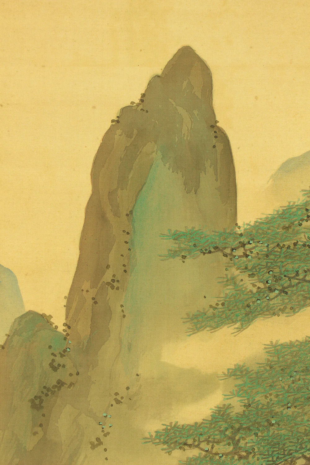 鈴木松年 Suzuki Shonen (1848-1918) Japanese art kakejiku kakemono wall hanging scroll / Landscapes Waterfalls and River with Original Double Box (Tomobako) RD246 - Image 9