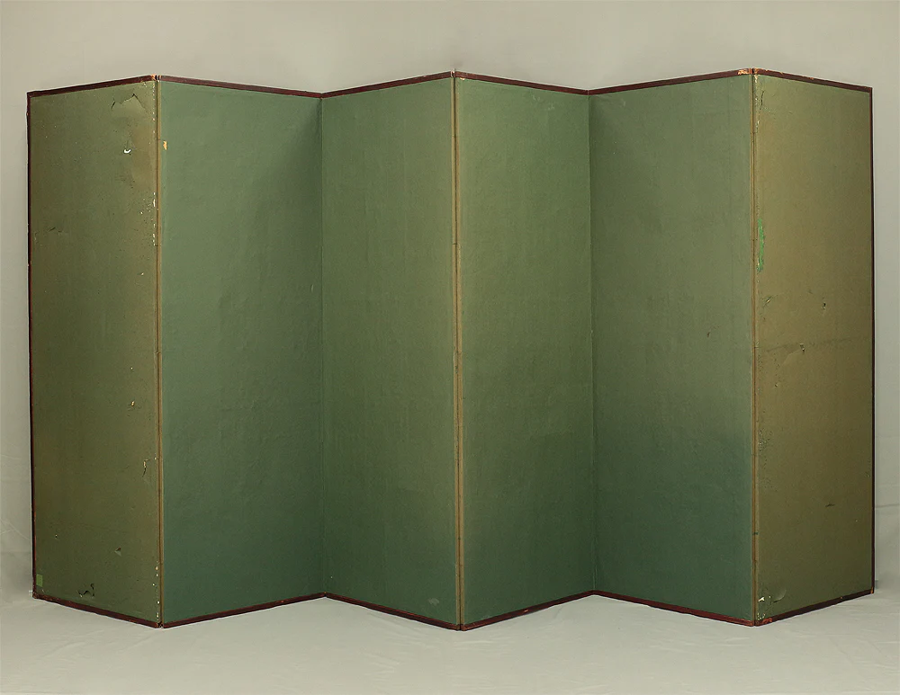 鈴木松年 Suzuki Shonen (1848-1918) Japanese Pair of Room divider Byobu 6 panels Folding screen / Shoki, Kiyomizu-dera in autumn, Dragon, Tiger, Chicken, Hotei, Pine Tree, Kiyomizu-dera in winter, Crane, Jurojin, Arashiyama in spring etc V888 - Image 103