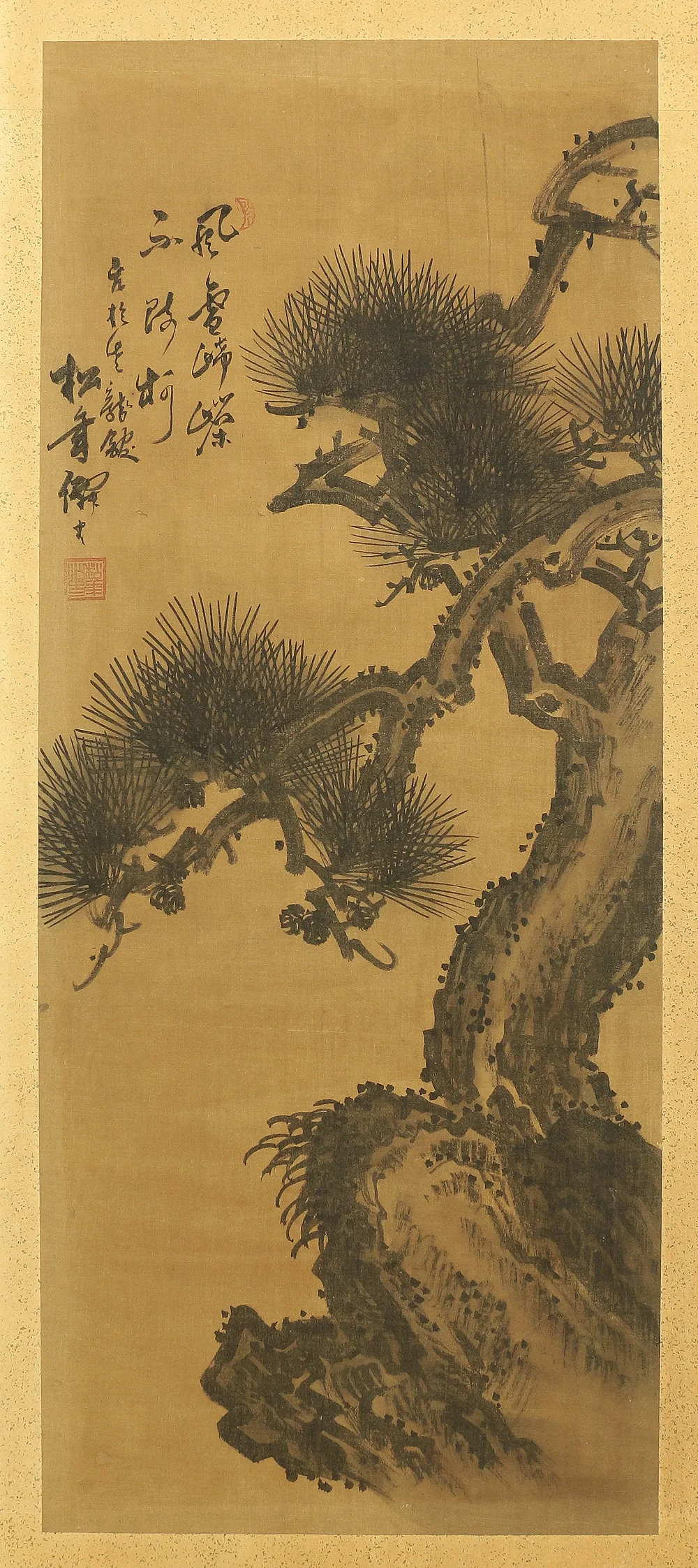 鈴木松年 Suzuki Shonen (1848-1918) Japanese Pair of Room divider Byobu 6 panels Folding screen / Shoki, Kiyomizu-dera in autumn, Dragon, Tiger, Chicken, Hotei, Pine Tree, Kiyomizu-dera in winter, Crane, Jurojin, Arashiyama in spring etc V888 - Image 53