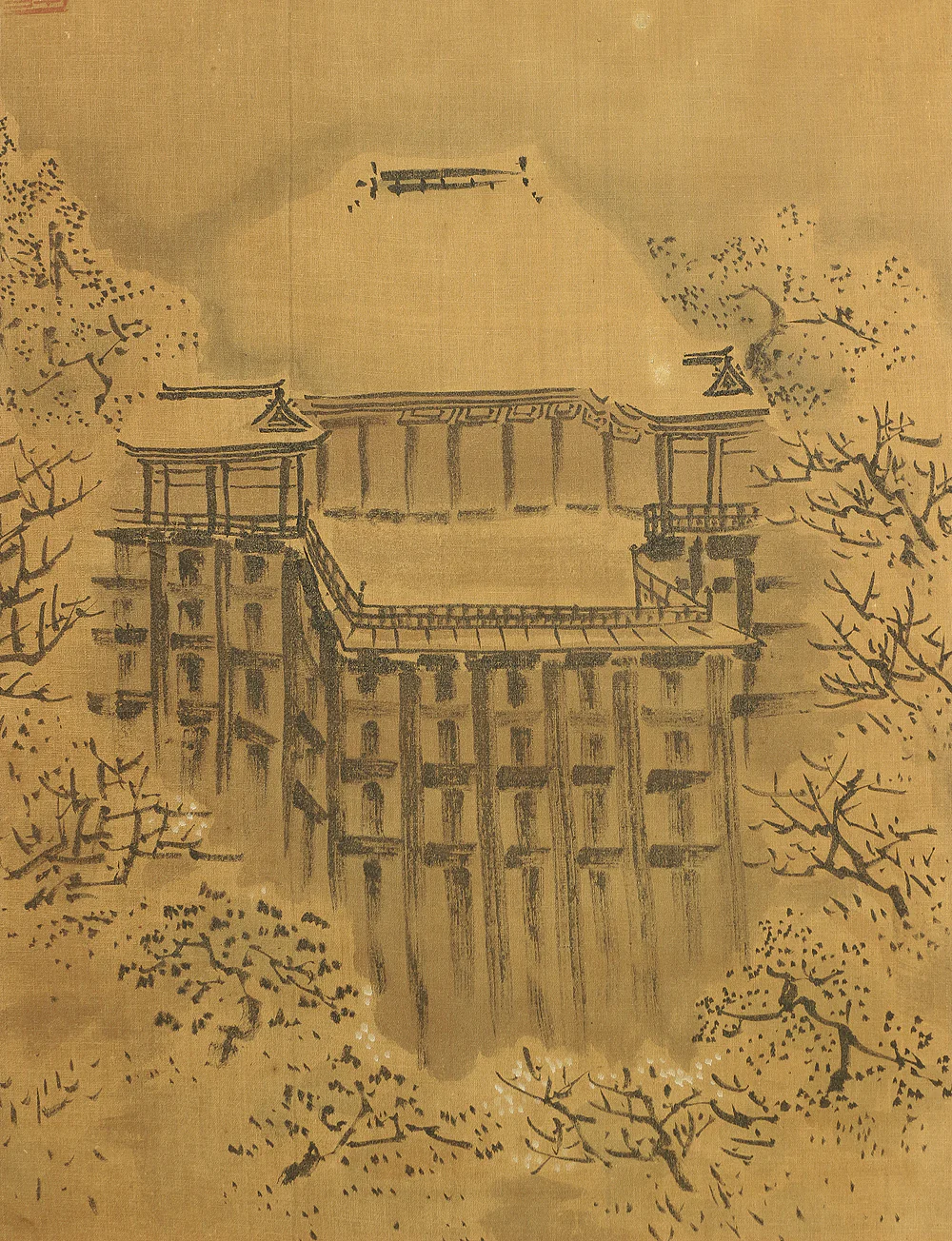 鈴木松年 Suzuki Shonen (1848-1918) Japanese Pair of Room divider Byobu 6 panels Folding screen / Shoki, Kiyomizu-dera in autumn, Dragon, Tiger, Chicken, Hotei, Pine Tree, Kiyomizu-dera in winter, Crane, Jurojin, Arashiyama in spring etc V888 - Image 64