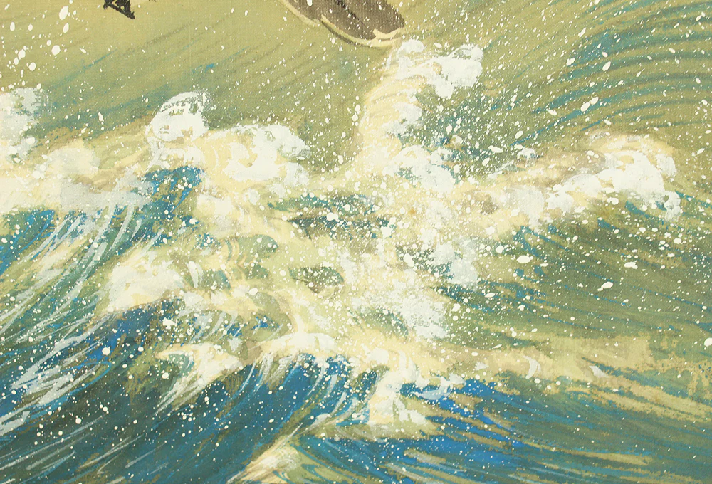 高橋秋華 Takahashi Shuka (1878-1952) Japanese art kakejiku kakemono wall hanging scroll / Hawk and Wave RD402 - Image 13