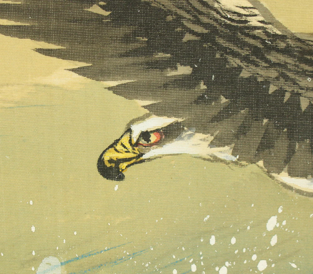 高橋秋華 Takahashi Shuka (1878-1952) Japanese art kakejiku kakemono wall hanging scroll / Hawk and Wave RD402 - Image 7