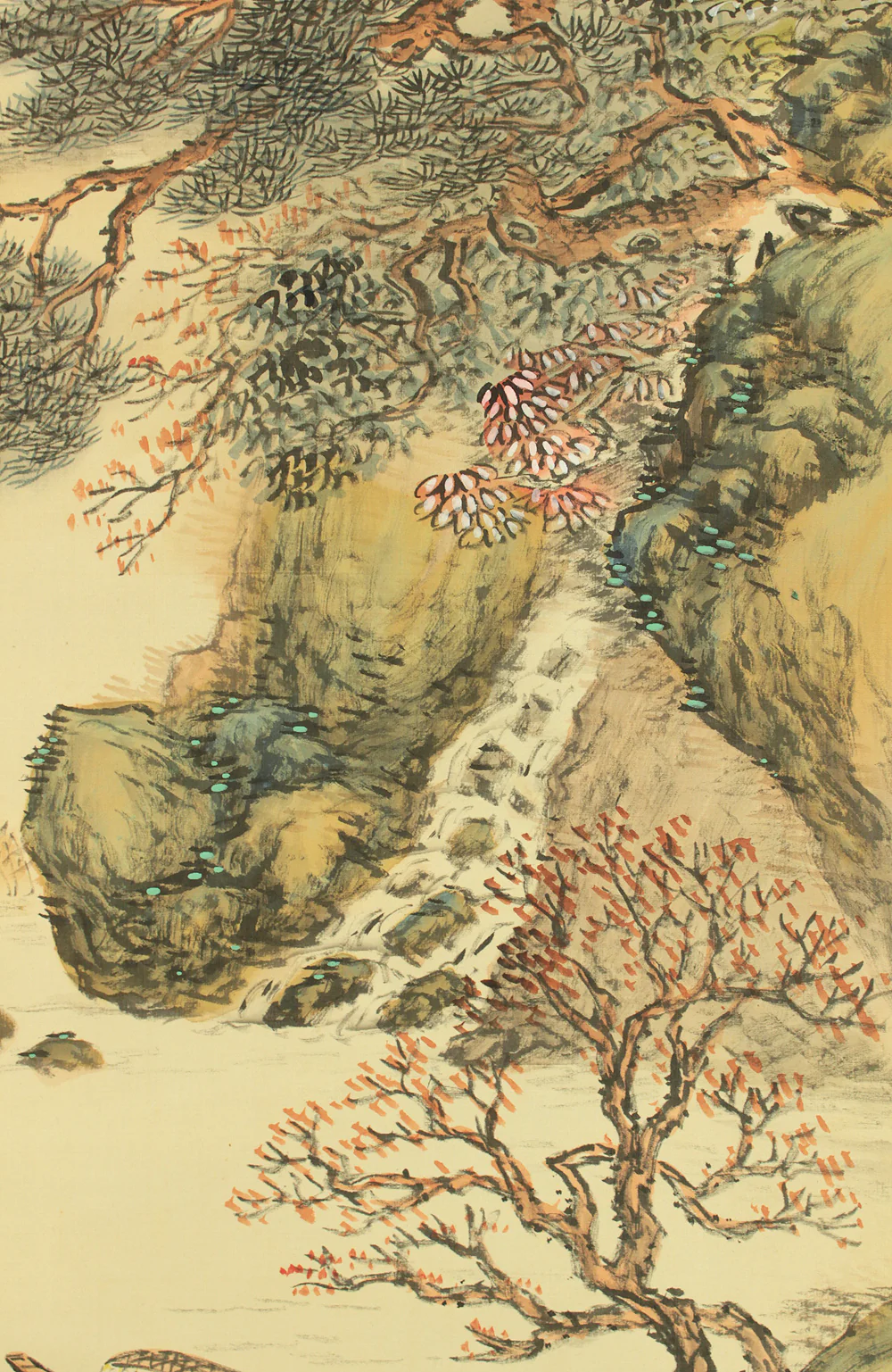 高須白雲 Takasu Hakuun (b1900) Japanese art kakejiku kakemono wall hanging scroll / 赤壁山水 Red Cliff Landscape - Sightseeing Boat under Moon and Cliff with Box RD327 - Image 17