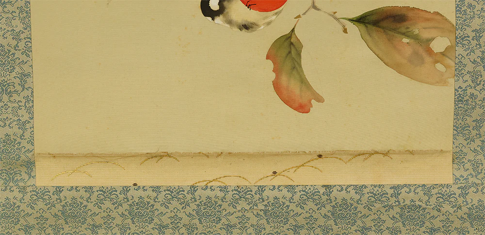 竹内栖鳳 Takeuchi Seiho (1864-1942) Japanese art kakejiku kakemono wall hanging scroll / Persimmons and Two Little Birds with Box RE349 - Image 14