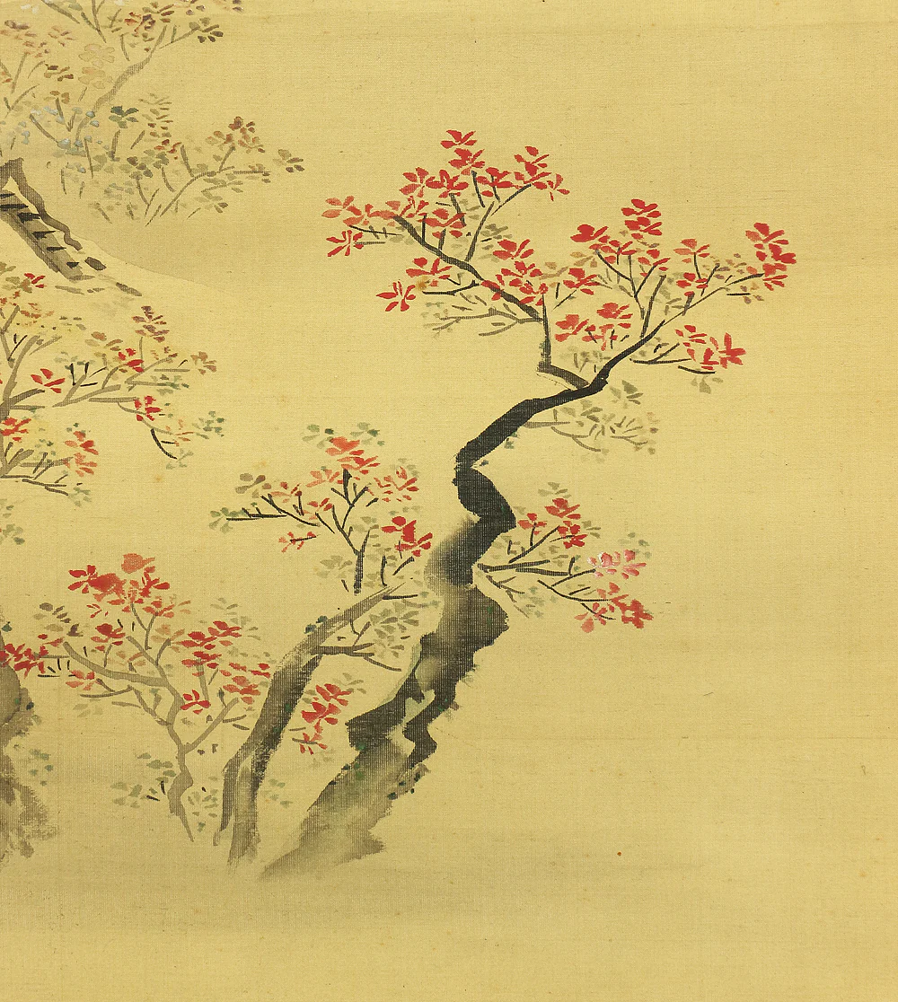 田中訥言 Tanaka Totsugen (1767-1823) Japanese antique art kakejiku kakemono wall hanging scroll / Spring and Autumn Mt. Fuji Landscape Sansui with Box A415 - Image 17