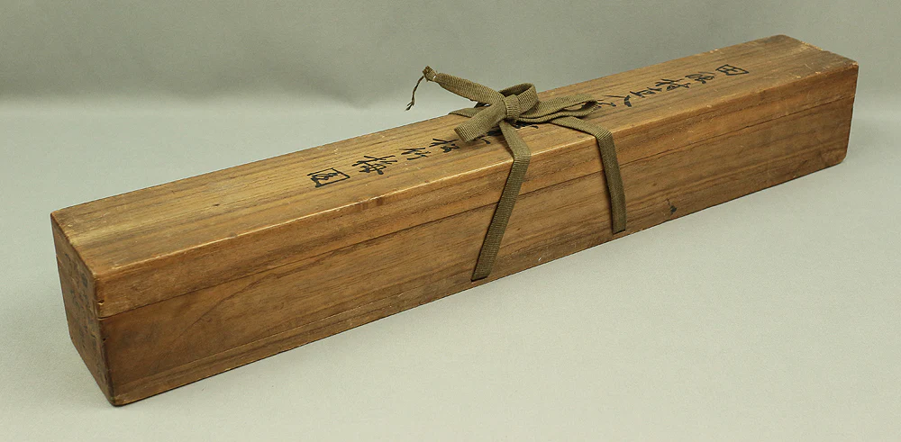 田能村直入Tanomura Chokunyu Japanese antique art kakejiku kakemono wall hanging scroll / Mt. Fuji, pine, bamboo & ume tree with Box W874 - Image 21