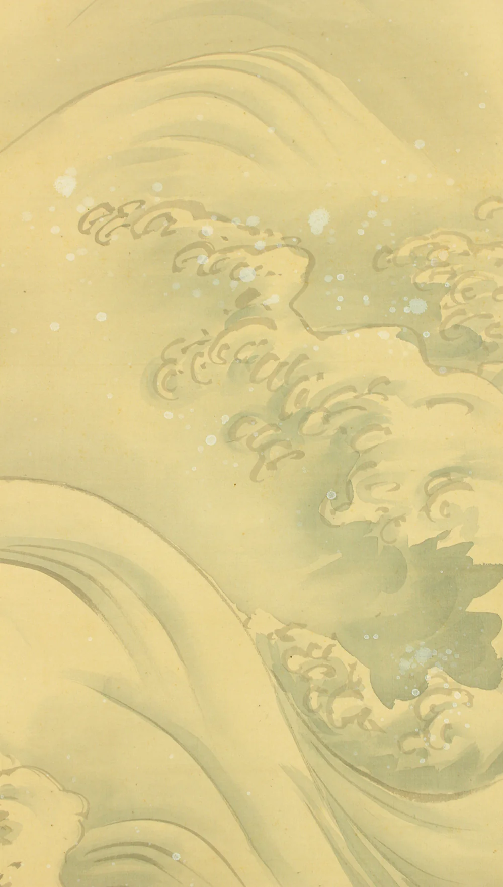 寺崎広業 Terasaki Kogyo (1866-1919) Japanese art Kakejiku Kakemono wall hanging scroll / Rising Sun and Waves RD603 - Image 7