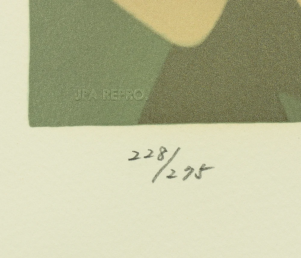 東郷青児 Togo Seiji (1897-1978) Japanese Lithograph "FLEUR" copyrigtht by Togo Tamami (Painter, daughter of Togo Seiji) 228/275 - 1987 NW405 - Image 9