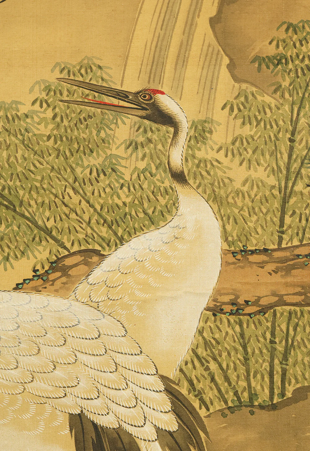 土佐光貞 Tosa Mitsusada (1738-1806) Japanese antique art kakejiku kakemono wall hanging scroll / Mount Horai Pine Tree, Cranes and Tortoise with Box RE227 - Image 10