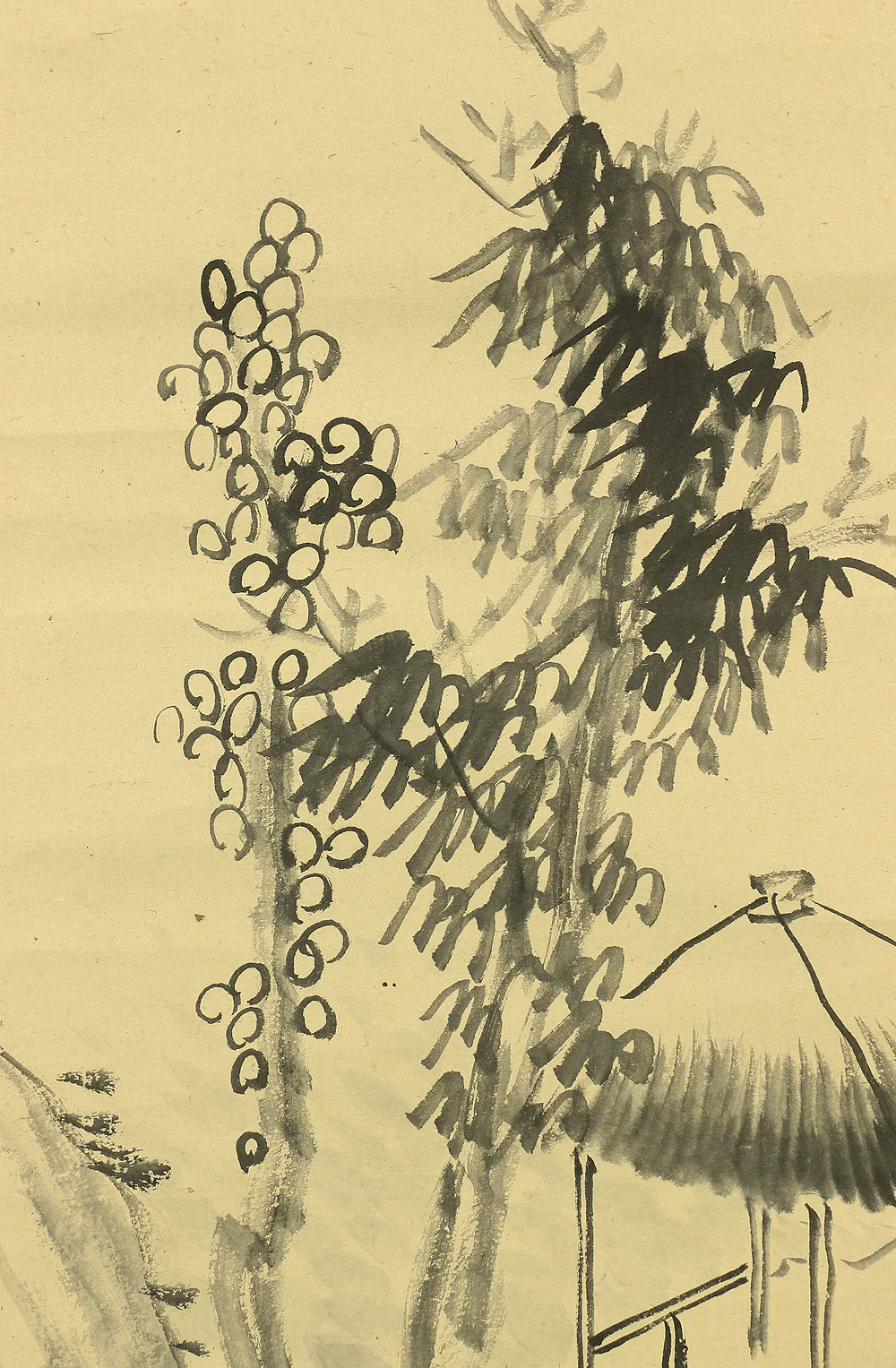 十時梅厓 Totoki Baigai (1749-1804) Japanese antique art kakejiku kakemono wall hanging scroll / Riverside Hermitage Landscape with Box - Appraised by Hirao Chikuka in 1922 RA650 - Image 11