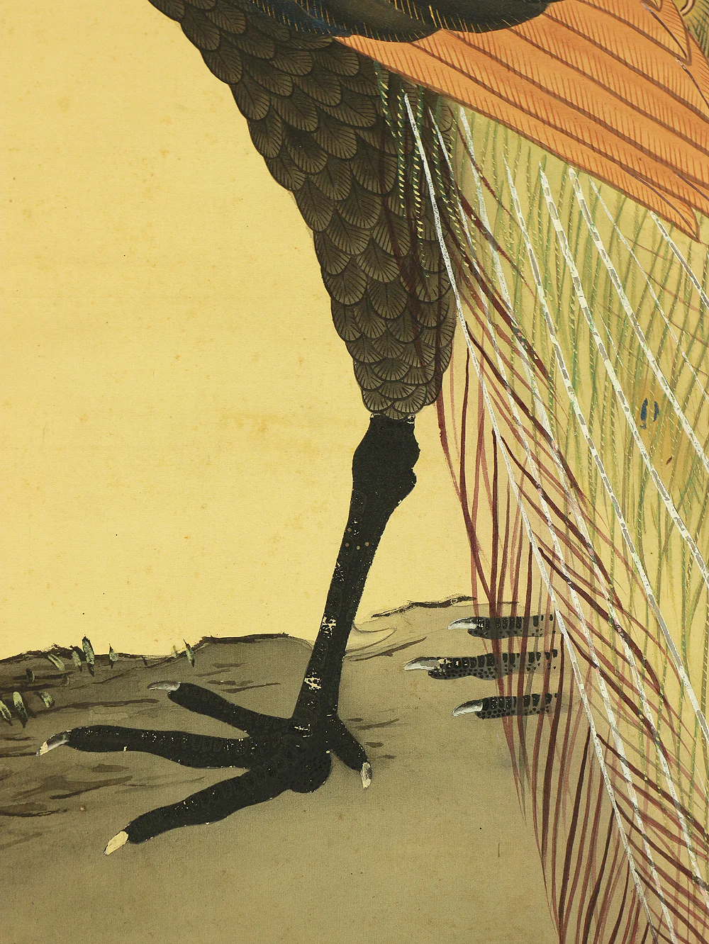 上田耕文 Ueda Kobun (b1886) Japanese art kakejiku kakemono wall hanging scroll / Peafowl and Peony with Original Box (Tomobako) RB941 - Image 11