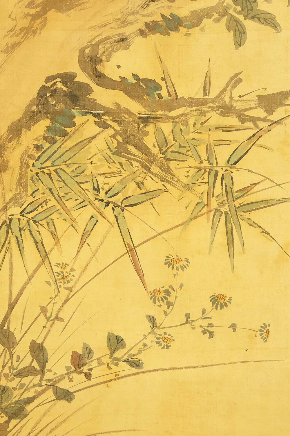 浦上春琴 Uragami Shunkin (1779-1846) Japanese antique art kakejiku kakemono wall hanging scroll / Peach Tree and Mountain Birds Raising Young RE424 - Image 15