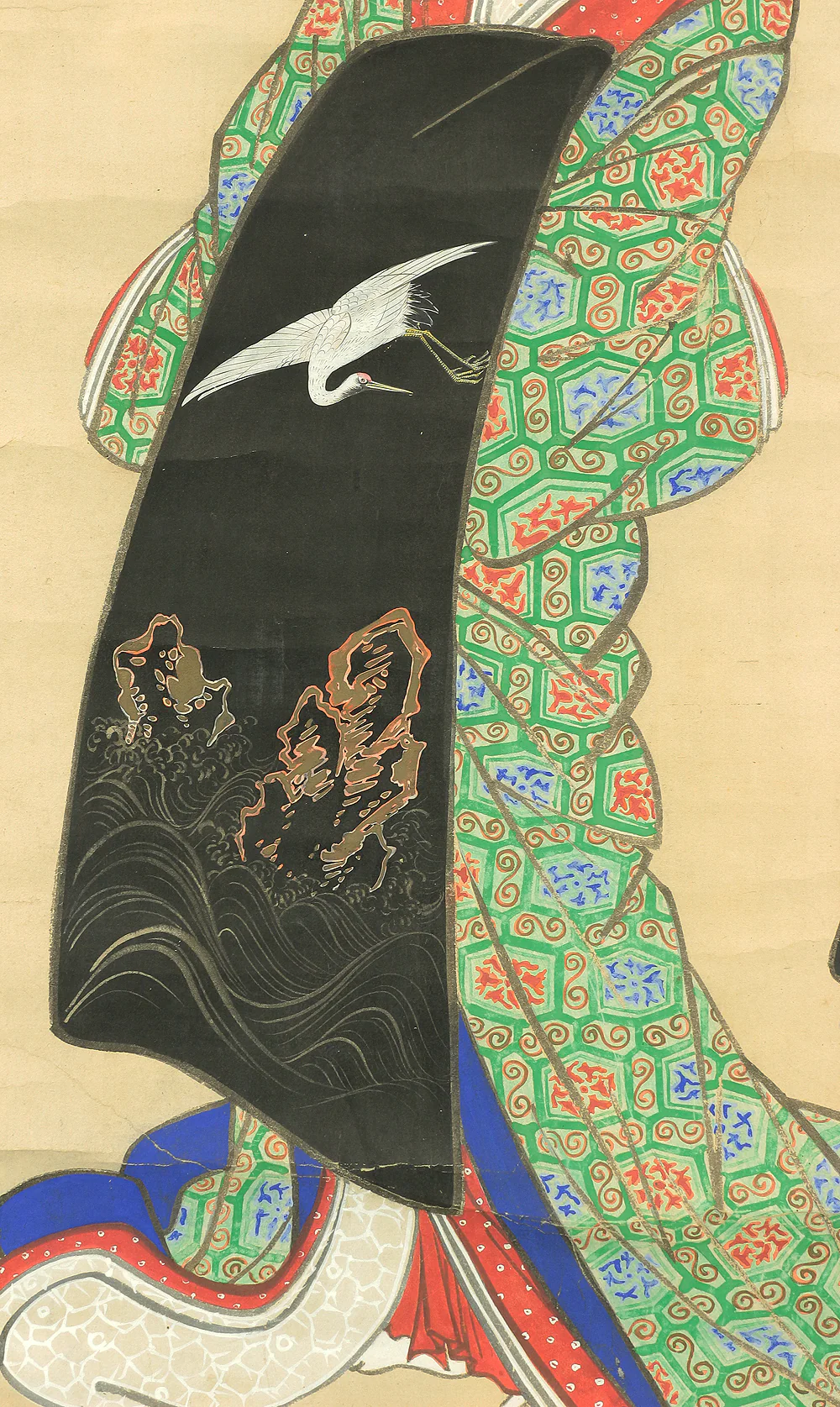 歌川春貞 Utagawa Harusada (1830-1887) Japanese antique art kakejiku kakemono wall hanging scroll / Bijin-ga Ukiyo-e Two Beautiful Women A282 - Image 9