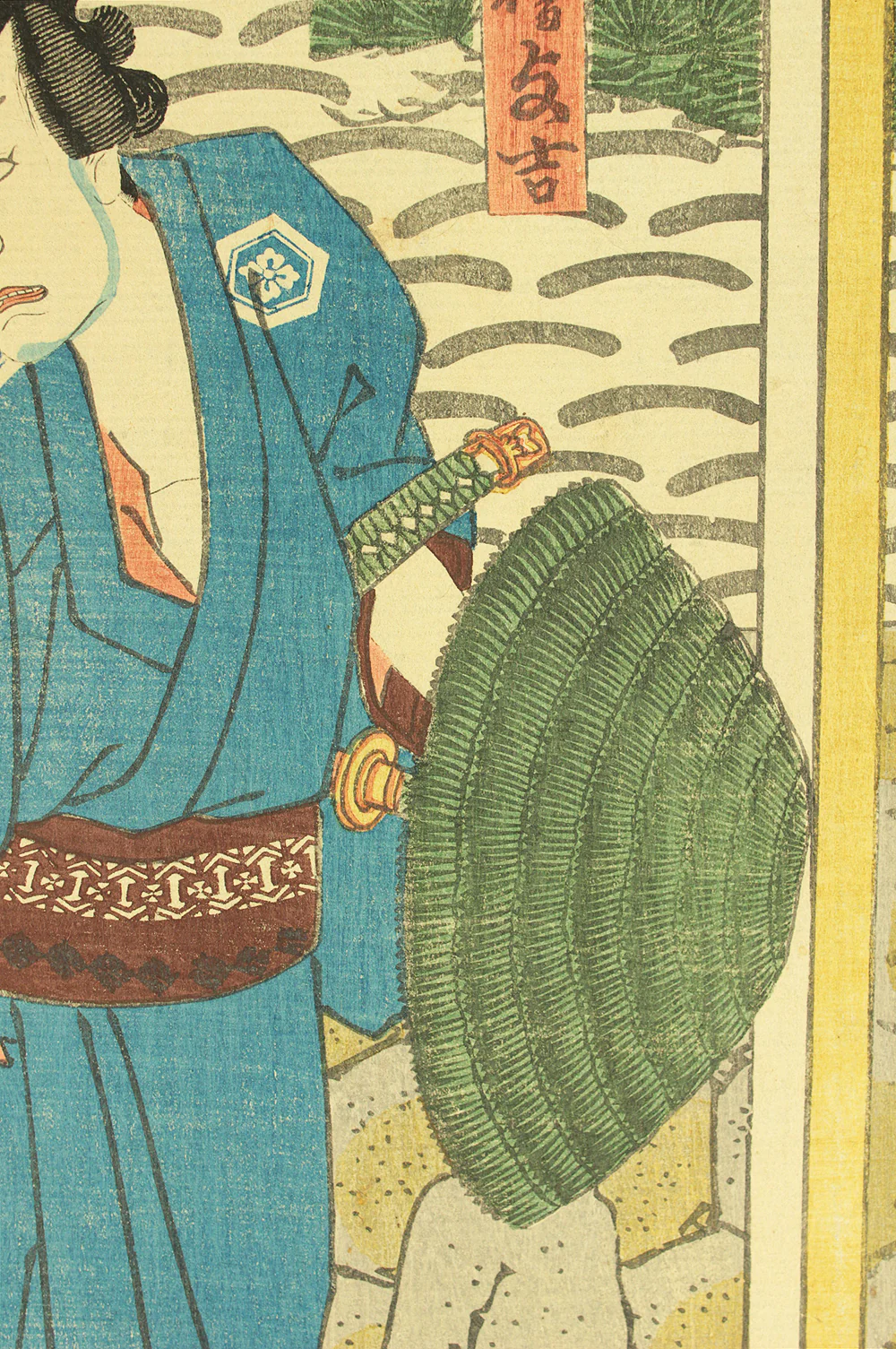 歌川国貞 Utagawa Kunisada (1786-1865) Japanese antique art Original Ukiyo-e woodblock print / Kabuki Play Painting 'Inaba Kozo Jirokichi' 稲葉小僧次郎吉 OW307 - Image 7