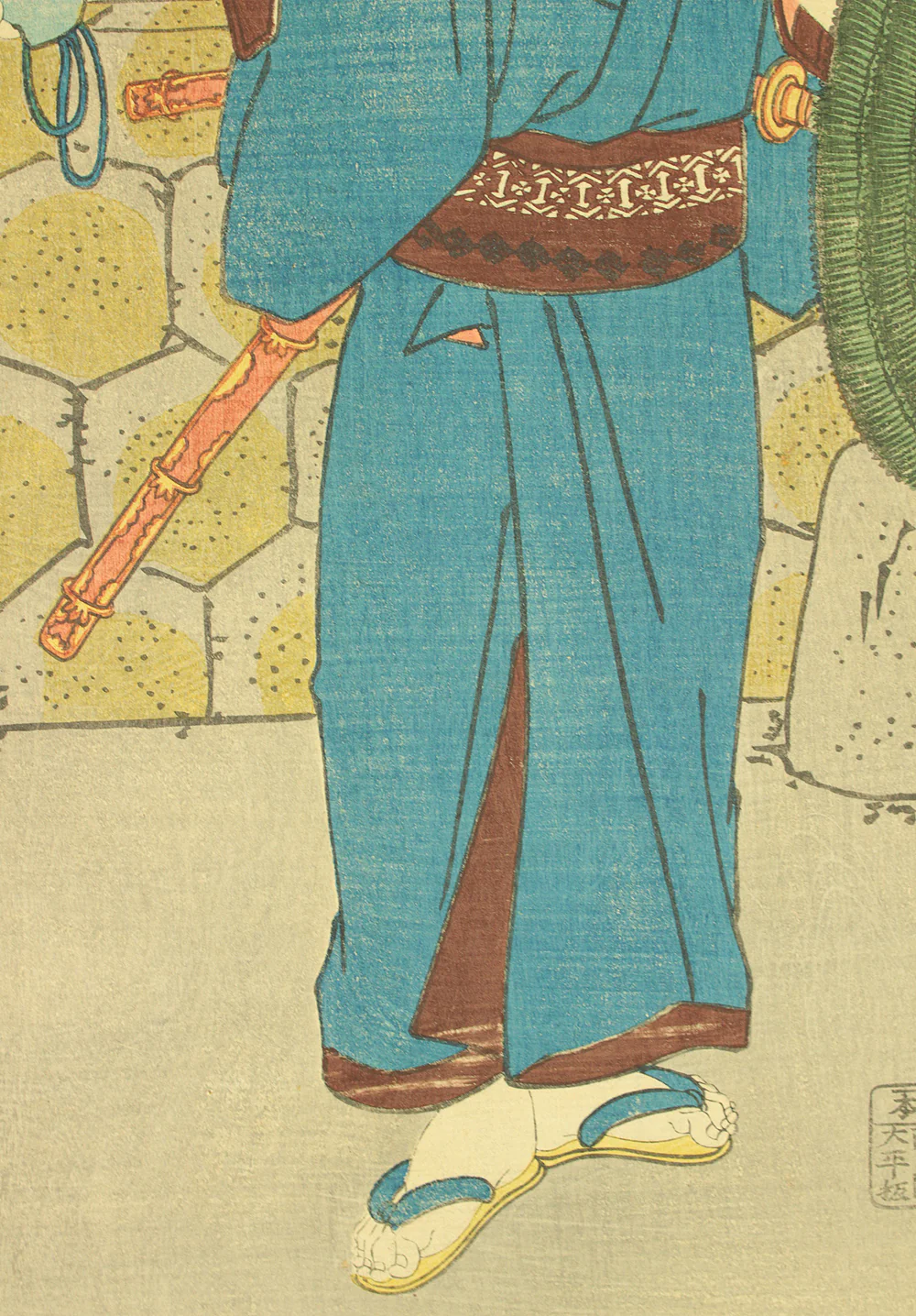 歌川国貞 Utagawa Kunisada (1786-1865) Japanese antique art Original Ukiyo-e woodblock print / Kabuki Play Painting 'Inaba Kozo Jirokichi' 稲葉小僧次郎吉 OW307 - Image 9