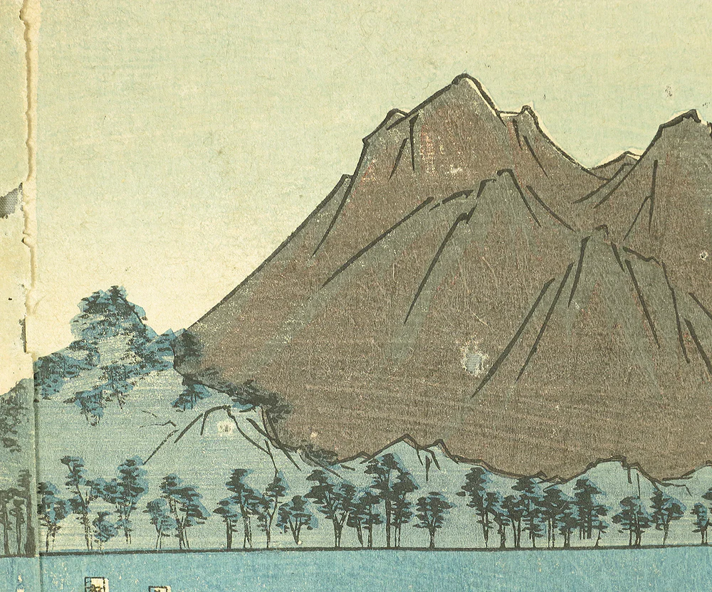 歌川芳艶 Utagawa Yoshitsuya (1822-1866) Japanese antique art Original Ukiyo-e Triptych Woodblock prints / Musha-e Samurai Painting Hojo Tokimasa 1849-1850 OW185 - Image 3