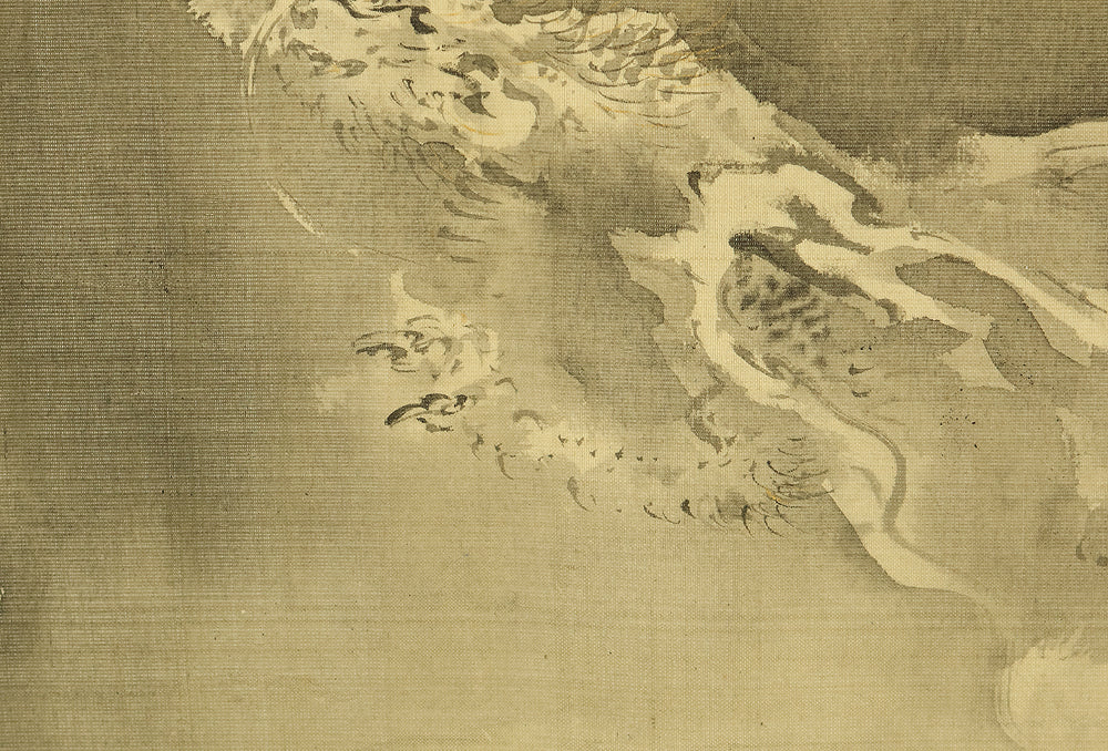 山形素眞 Yamagata Soshin (1818-1862) Japanese antique art kakejiku kakemono wall hanging scroll / Dragon Crossing Over Mount Fuji with Box RE226 - Image 10