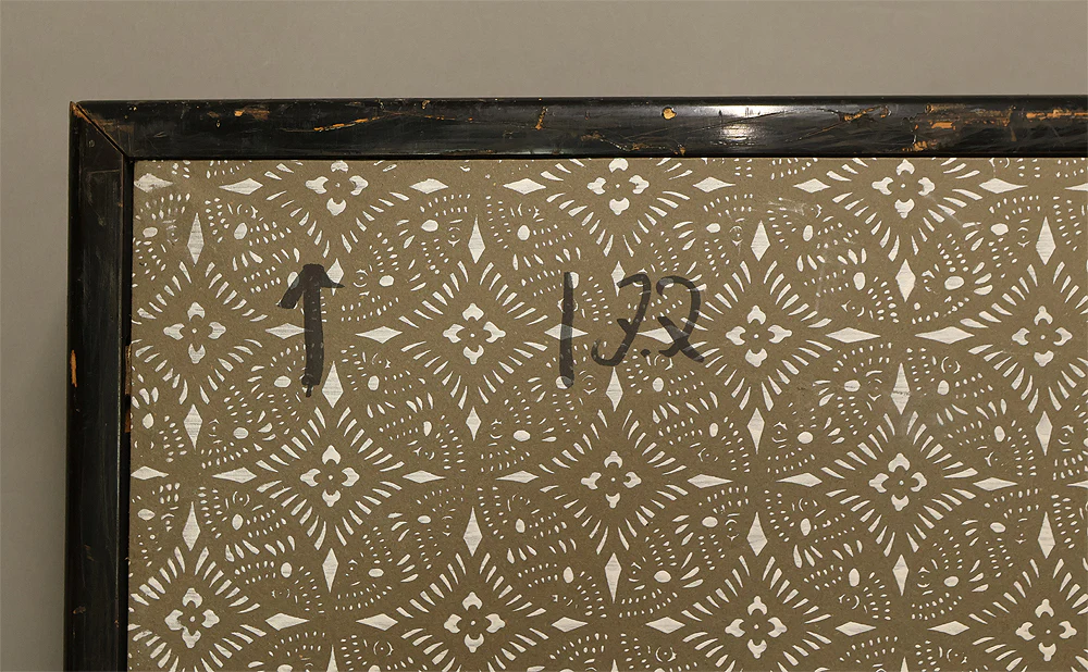 山岡鉄舟 Yamaoka Tesshu (1836-1888) Gold Leaf Framed Yamaoka Tesshu Calligraphy Paired Six Panels Folding Screens Byobu Room Dividers VB133 - Image 92