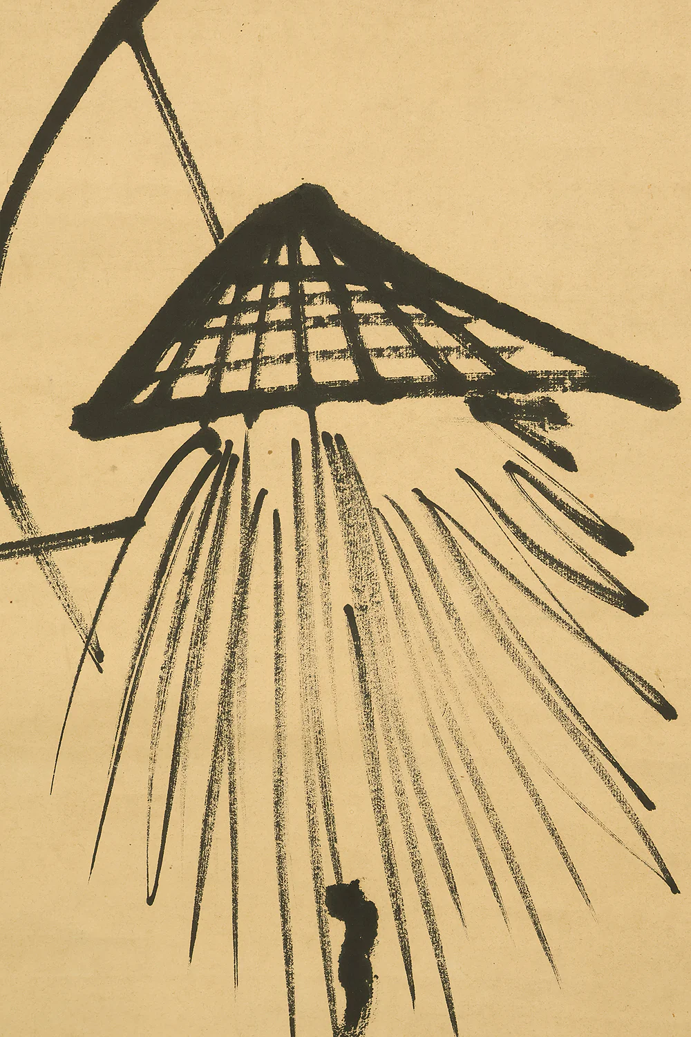 山岡鉄舟 Yamaoka Tesshu (1836-1888) Japanese antique art kakejiku kakemono wall hanging scroll / Scarecrow たを終ても ~ RE461 - Image 11