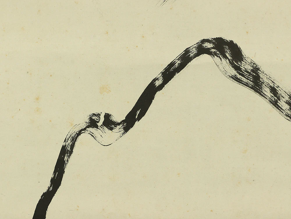 山岡鉄舟 Yamaoka Tesshu (1836-1888) Japanese antique art kakejiku kakemono wall hanging scroll / Skull 可憐無定河邊骨 猶是春閨夢裡人 with Box A525 - Image 9