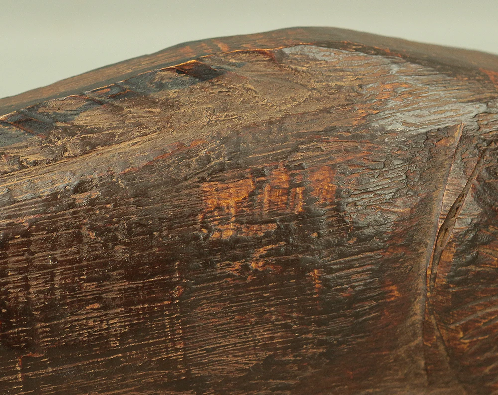 横山一夢 Yokoyama Ichimu (1911-2000) Inami Woodcarving Sculpture Okimono 'Fish' with Original Box (Tomobako) VA641 - Image 30