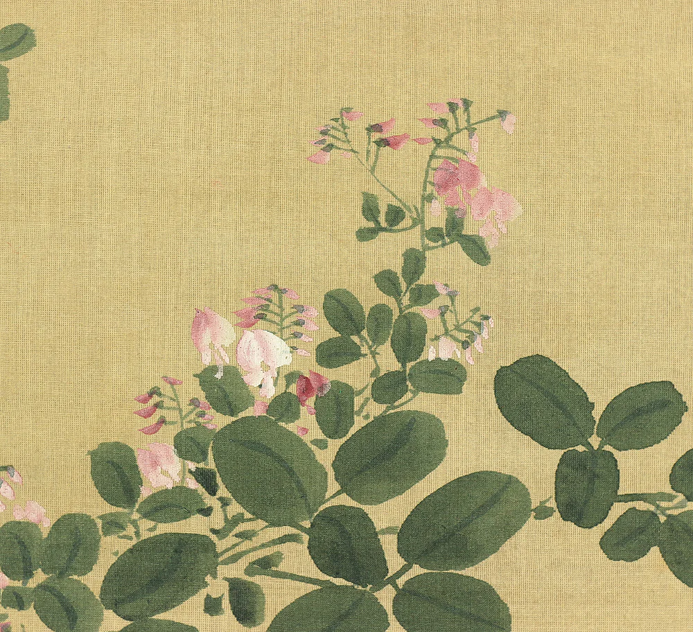 横山清暉 Yokoyama Seiki (1792-1864) Japanese antique art a set of three kakejiku kakemono wall hanging scrolls / Jurojin (God of longevity), Deer, White Plum, Bush Clover, Little Bird with Box RB682 - Image 36
