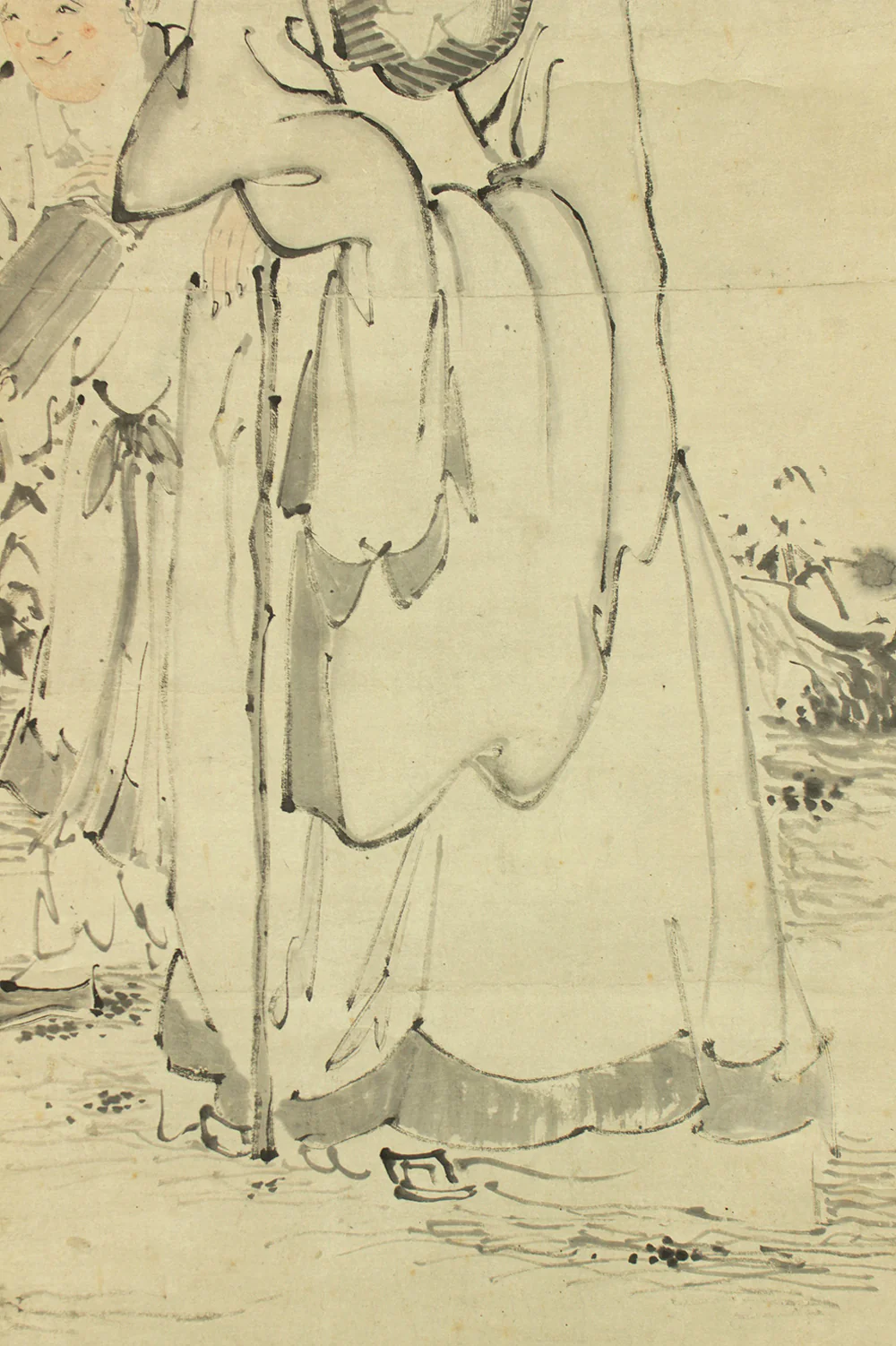 与謝蕪村 Yosa Buson (1716-1784) Japanese antique art kakejiku kakemono wall hanging scroll / 高士従僕 - Wise Man and Servant  with Box RD553 - Image 11